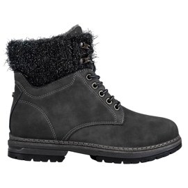 SHELOVET Trapper con glitter nero