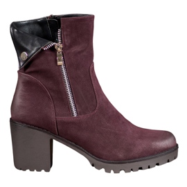 VINCEZA stivali bordeaux viola