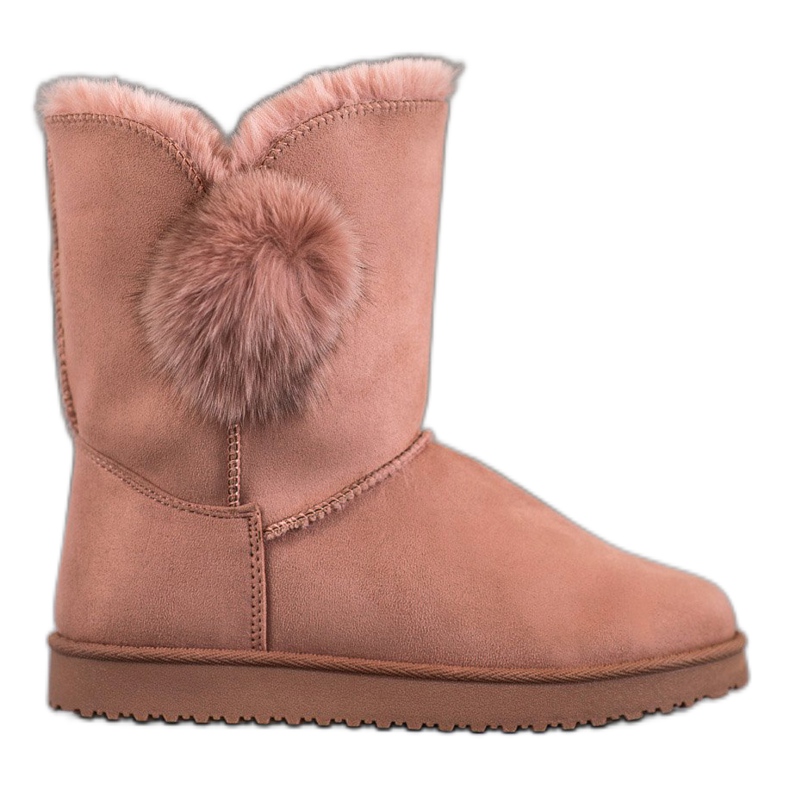 SHELOVET Mukluki con pompon rosa