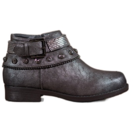 Forever Folie Stivali Con Glitter grigio
