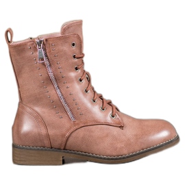 SHELOVET Stivali stringati marrone