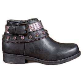 Forever Folie Stivali Con Strass nero