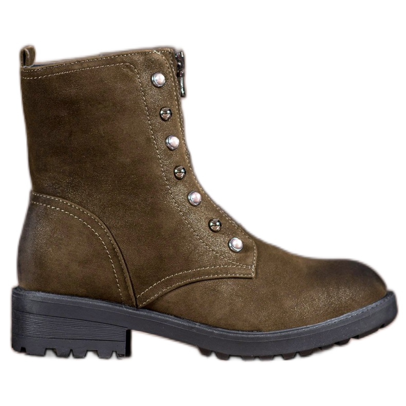 S. BARSKI Stivali Alti Con Perline verde