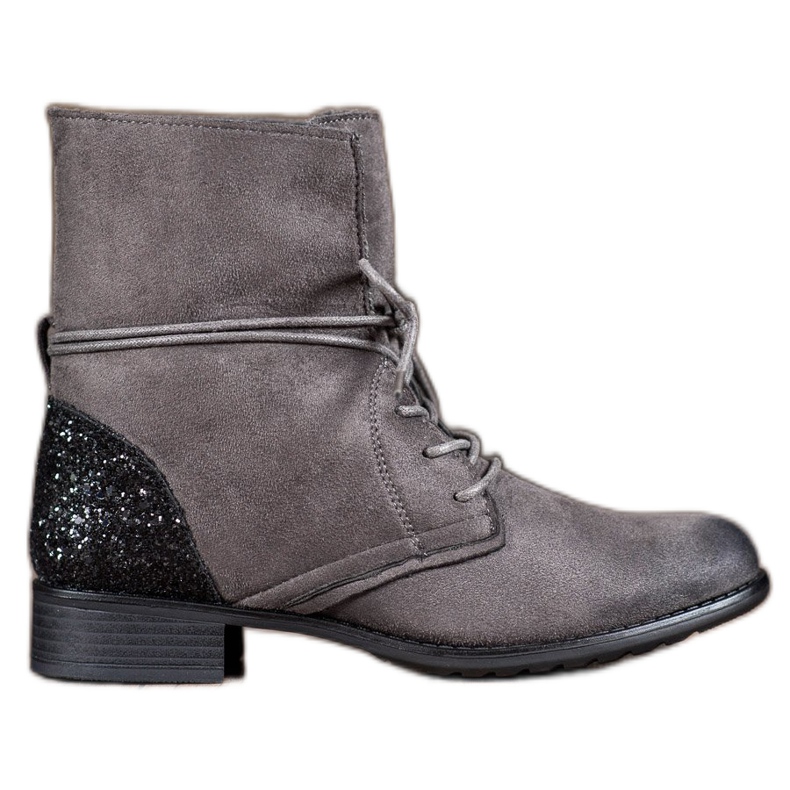 S. BARSKI Stivali stringati grigi grigio