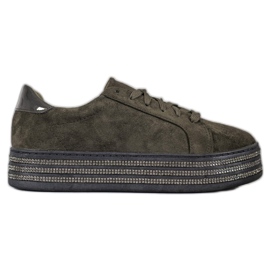 Bestelle Scarpe sportive in pelle scamosciata multicolore grigio