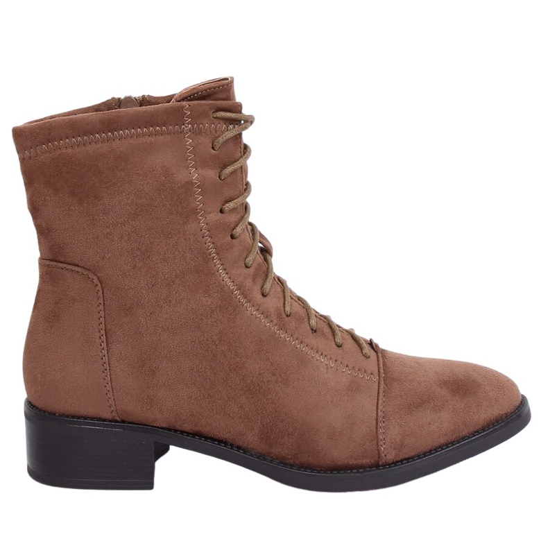 Stivaletti stringati, beige 3127 Kaki