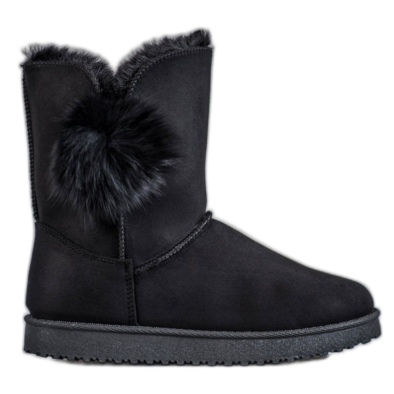 SHELOVET Mukluki con pompon nero