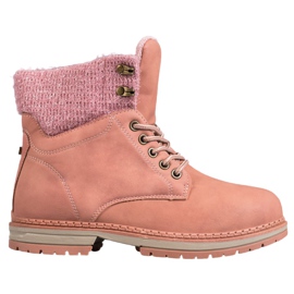 SHELOVET Trapper con glitter rosa