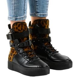 Sneakers basse nere Y-205 nero multicolore