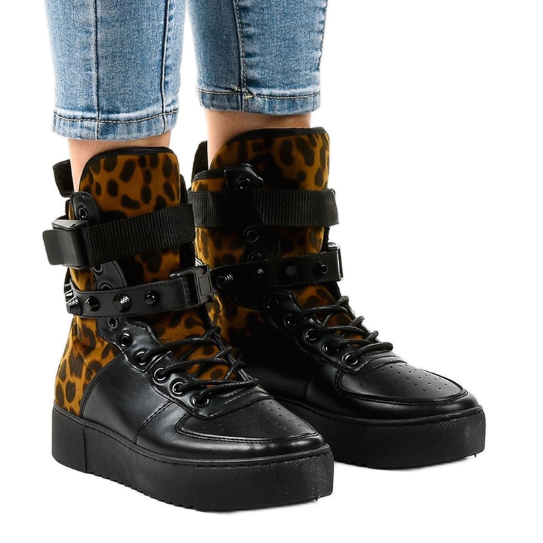 Sneakers basse nere Y-205 nero multicolore