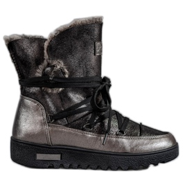 Stivali da neve MCKEYLOR con glitter grigio