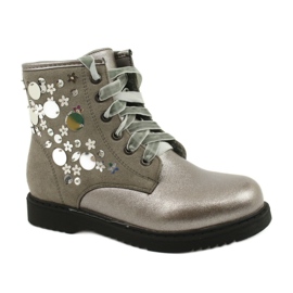 Stivali con paillettes verniciate Evento 1433 marrone grigio