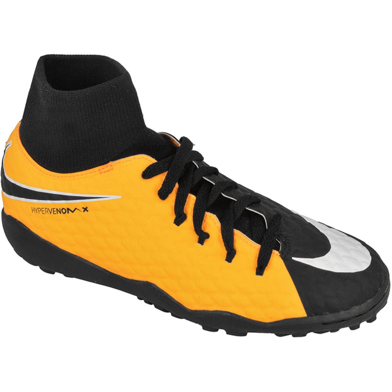 Nike HypervenomX Phelon Iii Df Tf Jr 917775-801 scarpe da calcio multicolore giallo