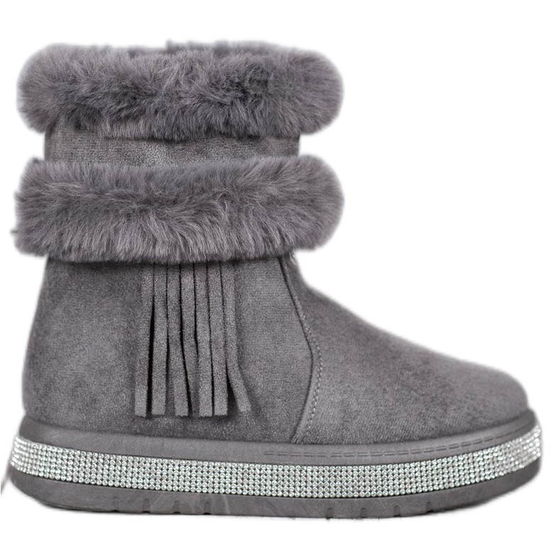 SHELOVET Doposci con frange grigio