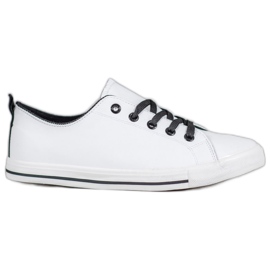 SHELOVET Scarpe da ginnastica comode bianca