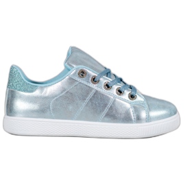 SHELOVET Sneakers Con Glitter blu