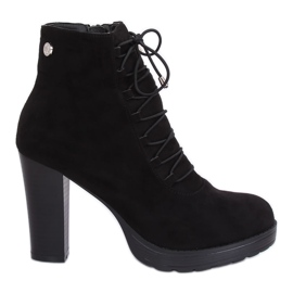 Nero BK3235 Stivali con plateau neri