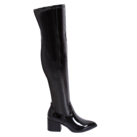 Stivali laccati neri RB35P Black nero