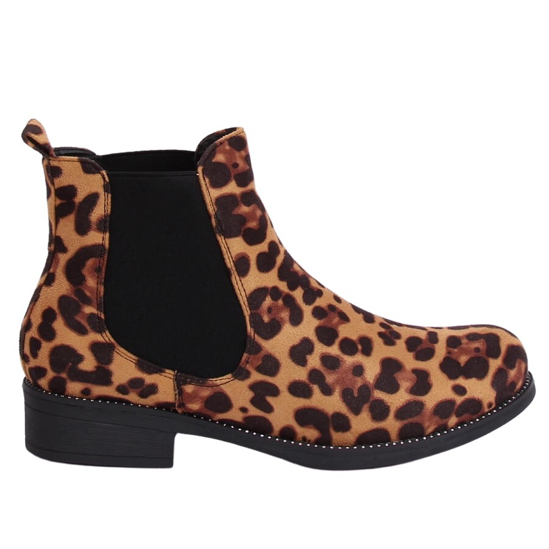 Stivaletti Chelsea da donna con stampa leopardata 7390-PA Leopard marrone