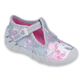 Scarpe per bambini Befado 110P363 rosa grigio