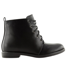 Stivaletti stringati neri 3085 Black nero