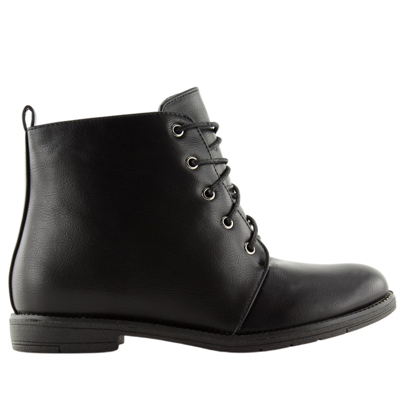 Stivaletti stringati neri 3085 Black nero