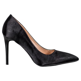 SHELOVET Spille di raso nero
