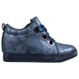 New Tlck Scarpe legate con un nastro blu