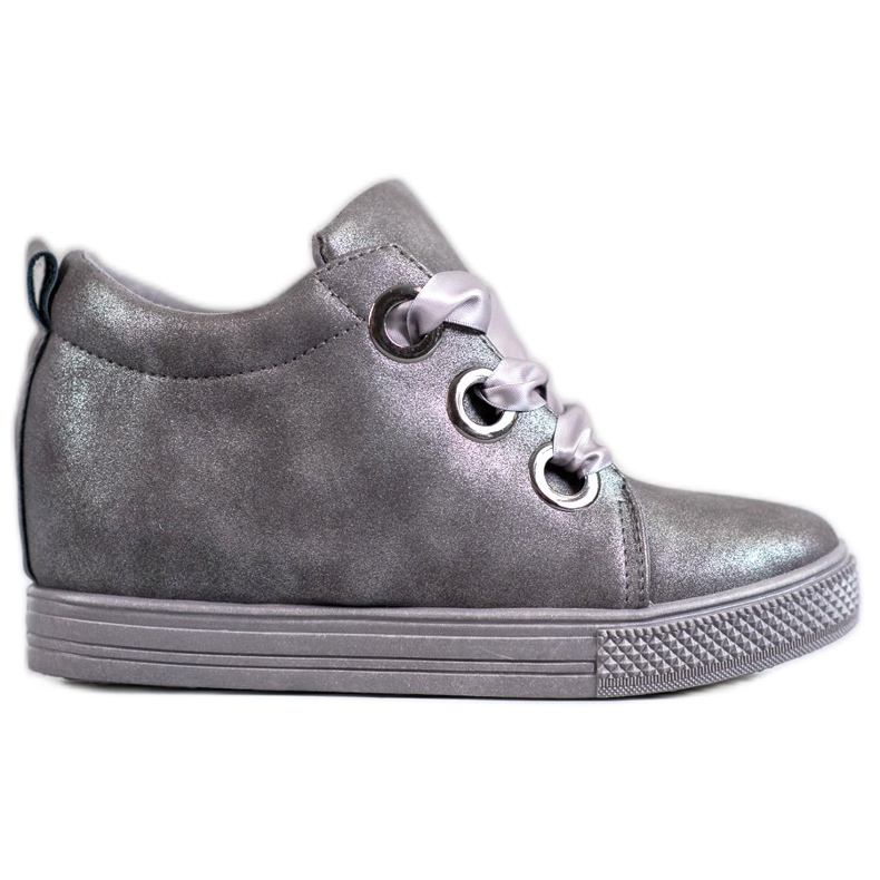 New Tlck Scarpe legate con un nastro grigio