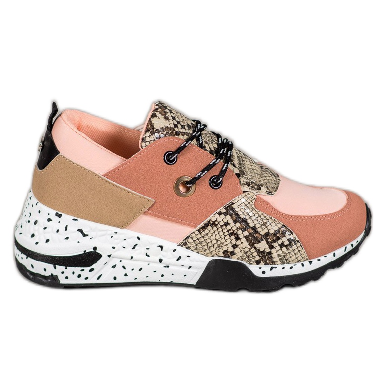 Sneakers VICES con stampa serpente rosa