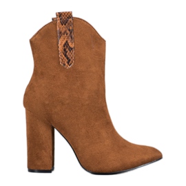 Stivali texani in pelle scamosciata VICES marrone