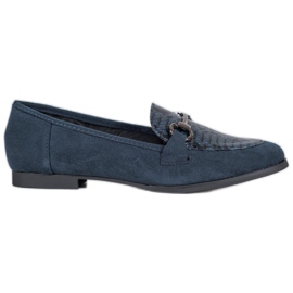 Mocassini VICES con stampa serpente blu