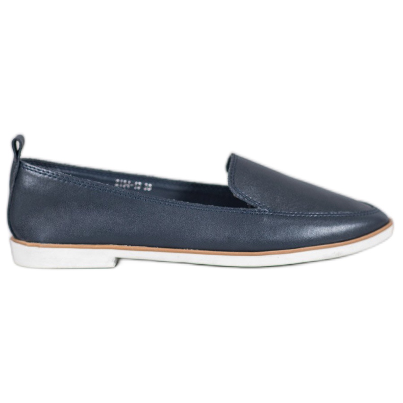 Mazaro Mocassini in pelle blu navy