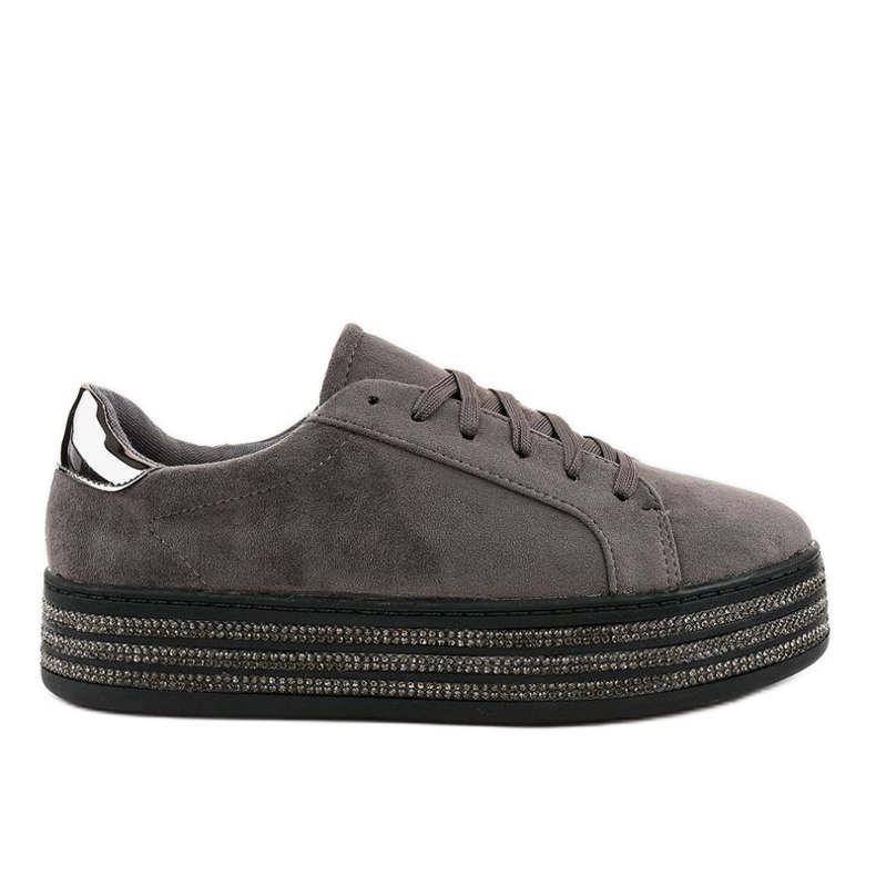 Sneakers da donna con decorazioni grigie G280 grigio