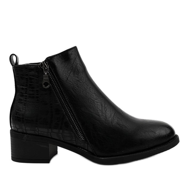 Stivaletti neri con cerniera TX-3201 nero