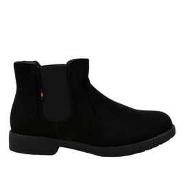 Stivali da donna piatti neri con elastico Y206 nero