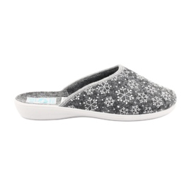 Pantofole Adanex feltro fiocco di neve 24215 bianco grigio