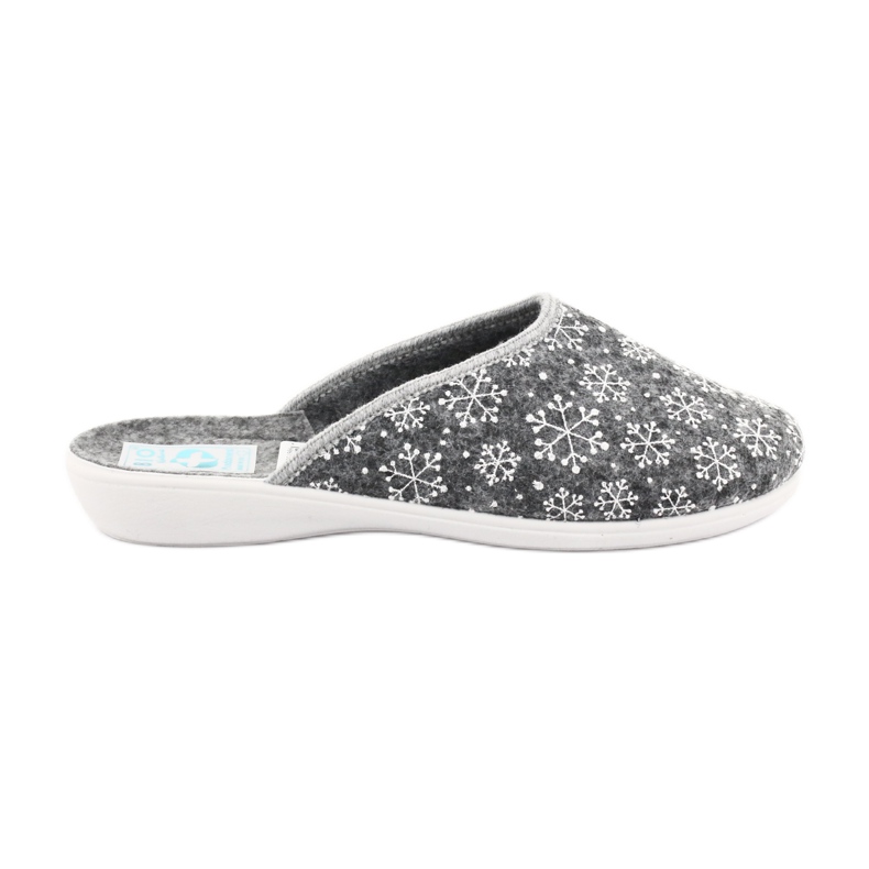 Pantofole Adanex feltro fiocco di neve 24215 bianca grigio