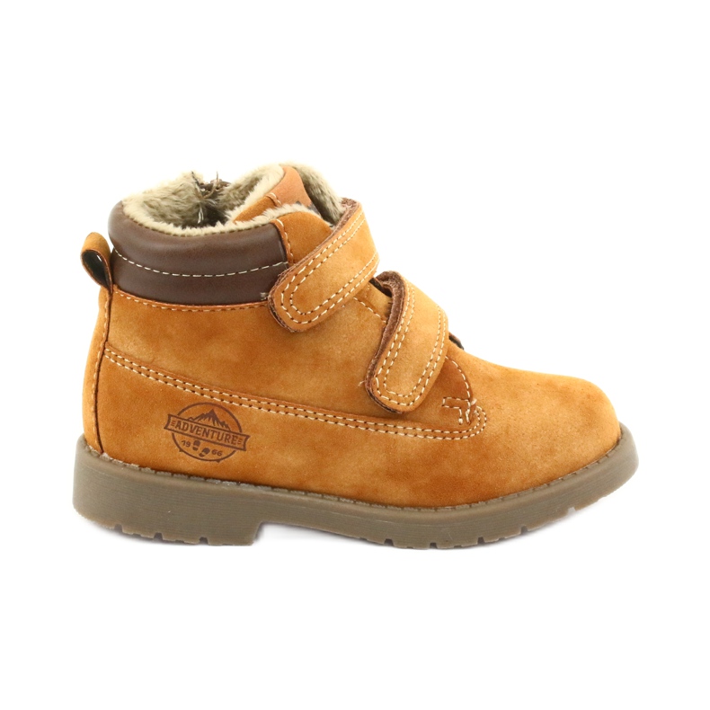 Stivali in legno con velcro American Club GC43 cammello marrone
