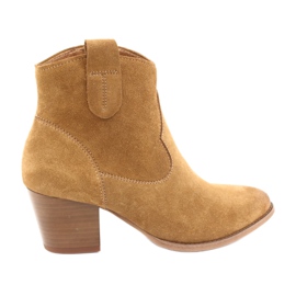 Stivali texani Anabelle 1466 in camoscio cammello chiaro marrone multicolore giallo