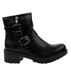 Stivali neri con fibbie 9996-5 nero