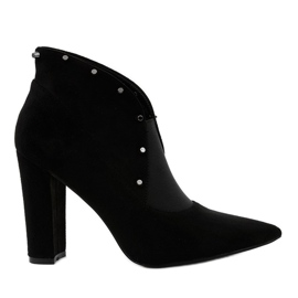 Stivaletti neri slip-on con elastico N2AX1629 nero