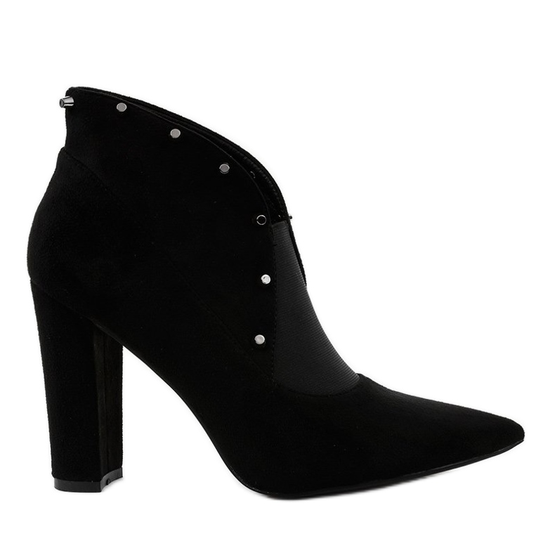 Stivaletti neri slip-on con elastico N2AX1629 nero