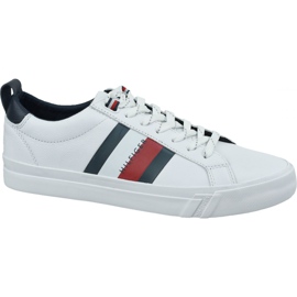Scarpe Tommy Hilfiger Sneaker in pelle con dettaglio bandiera M FM0FM02576-YBR bianco