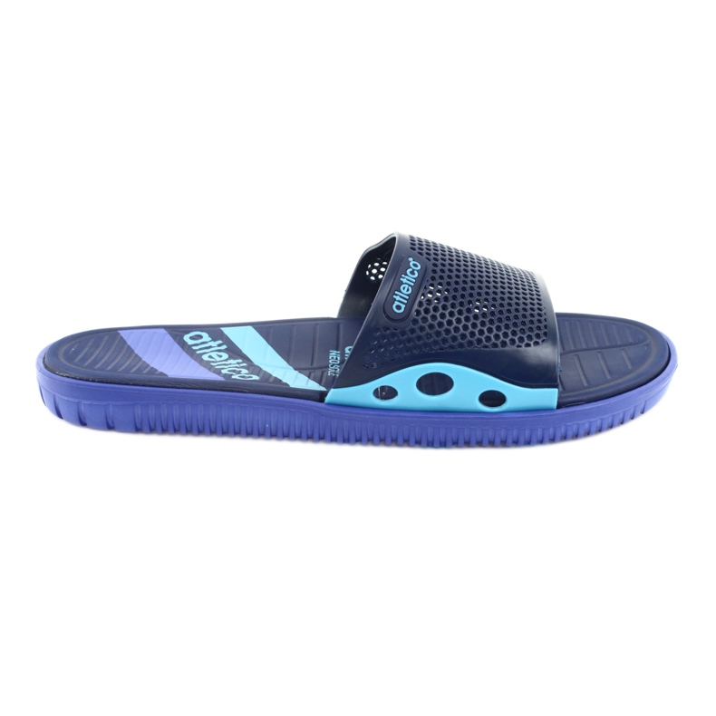 Ciabatte nere da uomo blu navy per la piscina dell'Atletico
