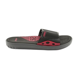 6168 Ciabatte da piscina Atletico nero rosso