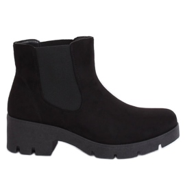 Stivaletti Chelsea neri con suola spessa 9996-6 Black nero