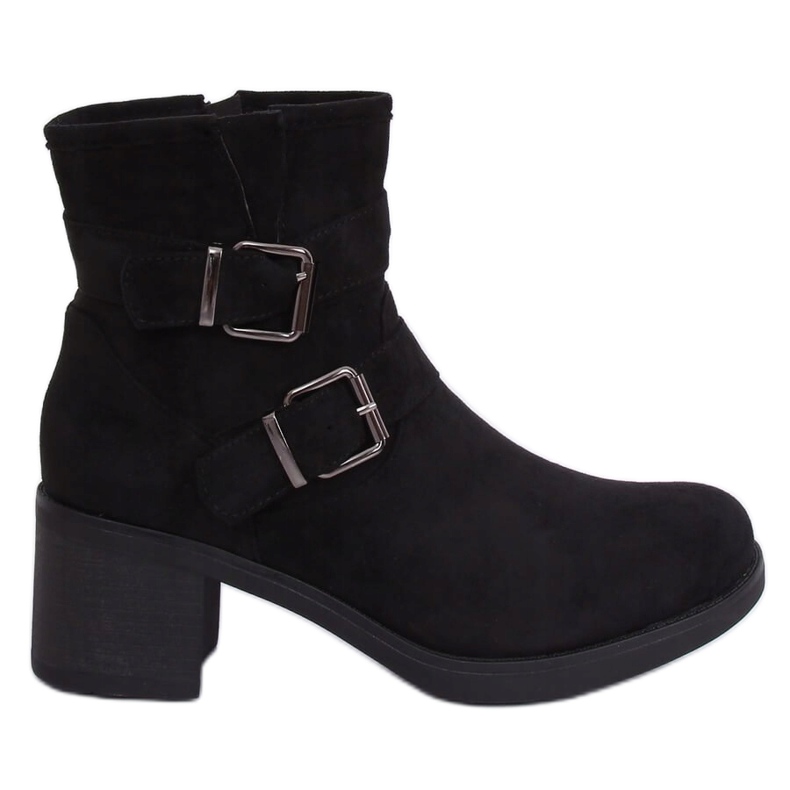 Stivali neri con tacco largo TX-1815 Black nero