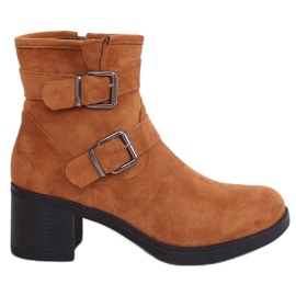 Camel TX-1815 Stivali con tacco largo color cammello marrone