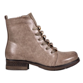 Forever Folie Stivali allacciati beige